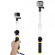 Monopod-aquapod transparent pentru GOPRO cu compartiment pentru telecomandă WI-FI