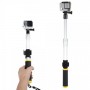 Monopod-aquapod transparent pentru GOPRO cu compartiment pentru telecomandă WI-FI