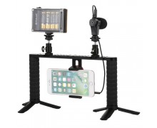 Kit video pentru smartphone PULUZ PKT3024 cu lumină și microfon