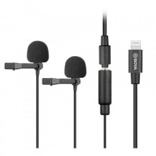 Двойной петличный микрофон для iPhone Boya BY-M2D