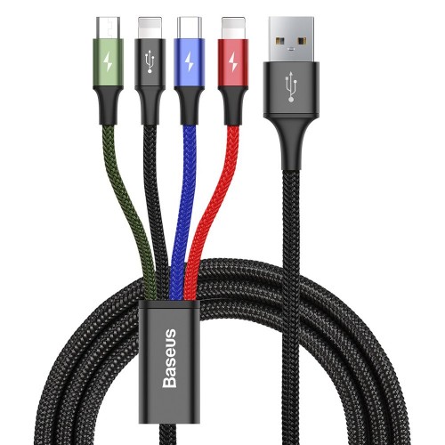 Cablu Baseus 4în1 120cm 2xLightning/Type-C/Micro (CA1T4-A01)