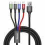 Cablu Baseus 4în1 120cm 2xLightning/Type-C/Micro (CA1T4-A01)