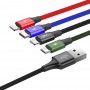 Cablu Baseus 4în1 120cm 2xLightning/Type-C/Micro (CA1T4-A01)