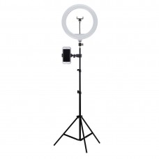 Lamă inelară 30cm pentru telefon cu stativ 210cm USB AC Prof QX-300-T2