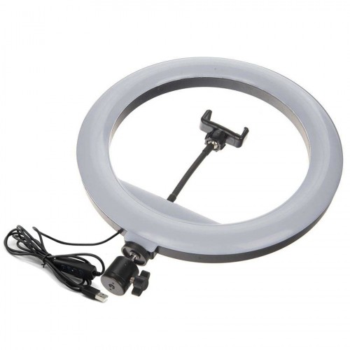 Lamă inelară 30cm pentru telefon cu stativ 210cm USB AC Prof QX-300-T2