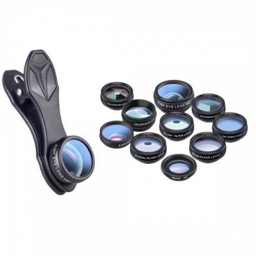 Set 10în1 filtre și obiective pentru smartphone Apexel APL-DG10