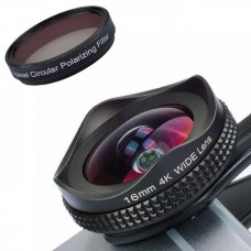 Obiectiv cu unghi larg pentru telefon cu filtru CPL Apexel APL-16MMH