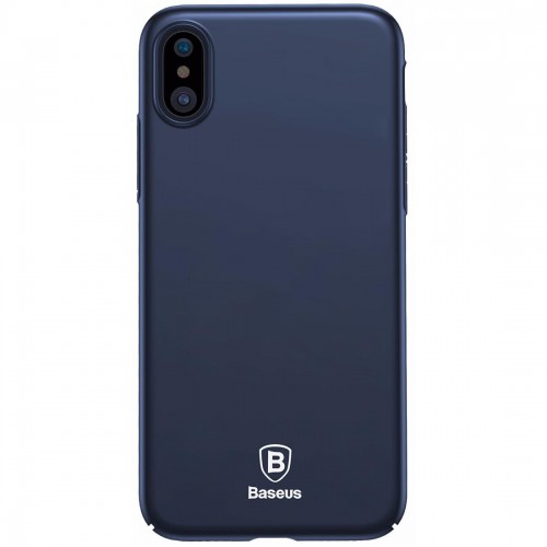 Чехол-накладка для iPhone X/Xs поликарбонат, синий Baseus WIAPIPHX-ZB15