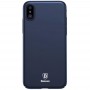 Чехол-накладка для iPhone X/Xs поликарбонат, синий Baseus WIAPIPHX-ZB15