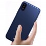 Чехол-накладка для iPhone X/Xs поликарбонат, синий Baseus WIAPIPHX-ZB15