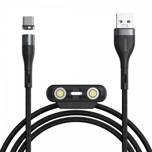 Cablu magnetic Type-C Micro Lightning 5A 1m 480Mb/s negru Baseus CA1T3-BG1 Cablu magnetic Type-C Micro Lightning 5A 1m 480Mb/s negru Baseus CA1T3-BG1