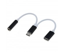 Adaptor PULUZ SAS9963B USB-C la 3,5 mm și USB-C