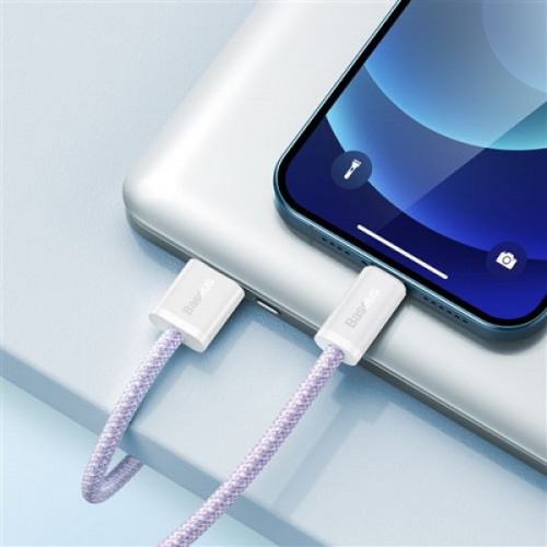 Кабель Lightning для айфон фіолетовий 2м Baseus Dynamic CALD000505