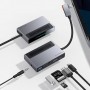 Концентратор хаб USB Type-C 6в1 HDMI 4K картридер зарядка 100Вт Baseus Metal Gleam CAHUB-DA0G