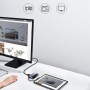 Концентратор хаб USB Type-C 6в1 HDMI 4K картридер зарядка 100Вт Baseus Metal Gleam CAHUB-DA0G