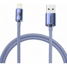 Cablu Lightning pentru iPhone violet 1,2m Baseus Crystal Shine CAJY000005