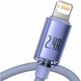 Кабель Lightning для айфон фиолетовый 1.2м Baseus Crystal Shine CAJY000005