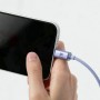 Кабель Lightning для айфон фиолетовый 1.2м Baseus Crystal Shine CAJY000005