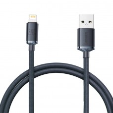 Cablu Lightning pentru iPhone negru 2m Baseus Crystal Shine CAJY000101
