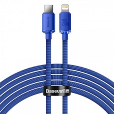 Кабель Type-C Lightning для айфону 20Вт 2м синій Baseus Crystal Shine CAJY000303