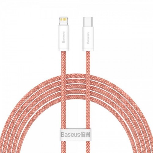 Cablu Type-C Lightning pentru iPhone PD 20W 2m portocaliu Baseus Dynamic CALD000107