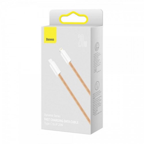 Cablu Type-C Lightning pentru iPhone PD 20W 2m portocaliu Baseus Dynamic CALD000107