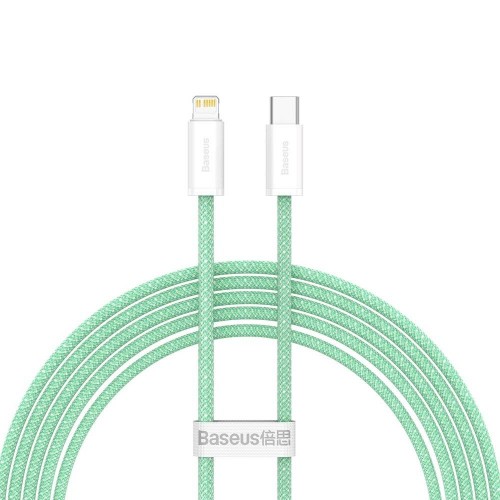 Кабель Type-C Lightning для айфон PD 20Вт 2м зеленый Baseus Dynamic CALD000106
