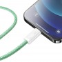 Кабель Type-C Lightning для айфон PD 20Вт 2м зеленый Baseus Dynamic CALD000106