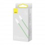 Кабель Type-C Lightning для айфон PD 20Вт 2м зеленый Baseus Dynamic CALD000106