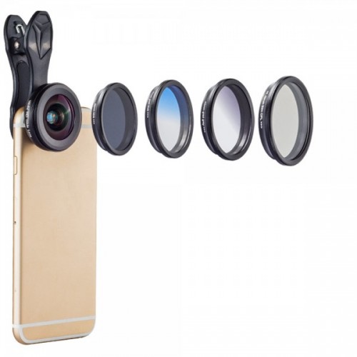 Obiectiv macro cu unghi larg pentru telefon cu filtre Apexel APL-16MMS