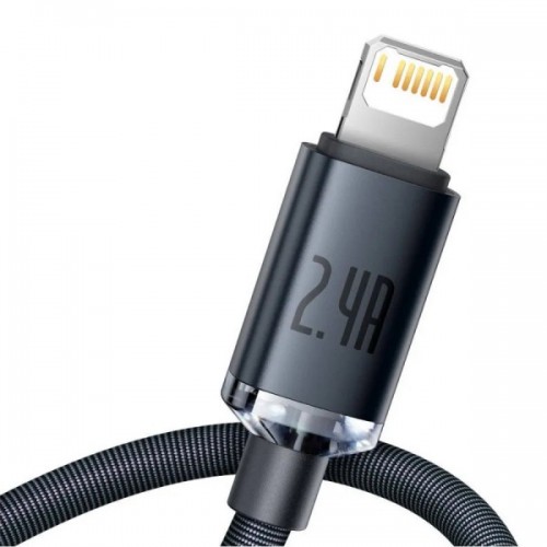 Кабель Lightning для айфон чорний 1.2м Baseus Crystal Shine CAJY000001