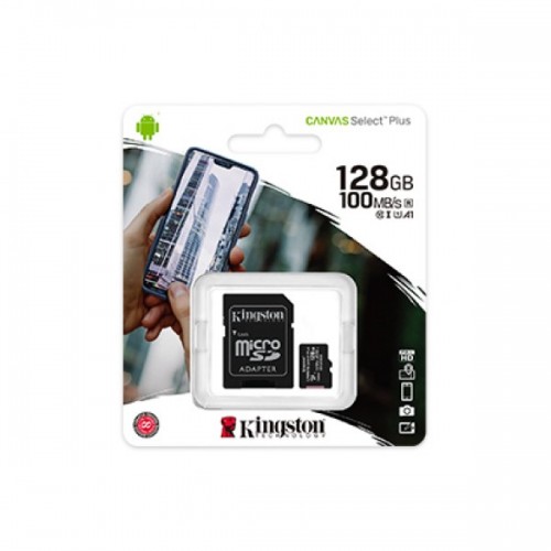 Карта памяти 128 ГБ U1 V10 microSD Kingston Canvas Select Plus SDCS2/128GB