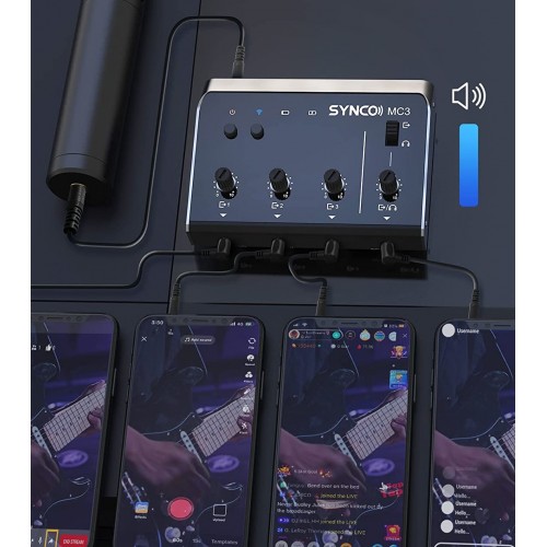 Микшерный пульт для телефона четырех канальный Synco MC3-LITE