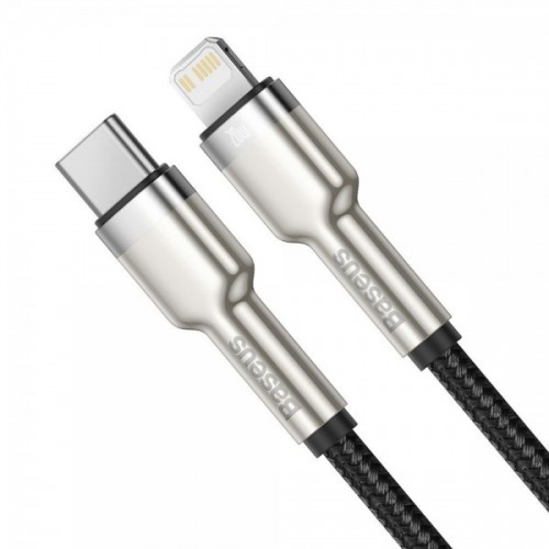 Cablu Type-C Lightning 20W 480Mb/s negru Baseus Cafule CATLJK-B01