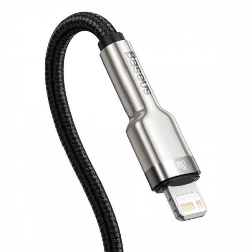 Cablu Type-C Lightning 20W 480Mb/s negru Baseus Cafule CATLJK-B01