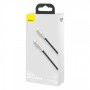Cablu Type-C Lightning 20W 480Mb/s negru Baseus Cafule CATLJK-B01