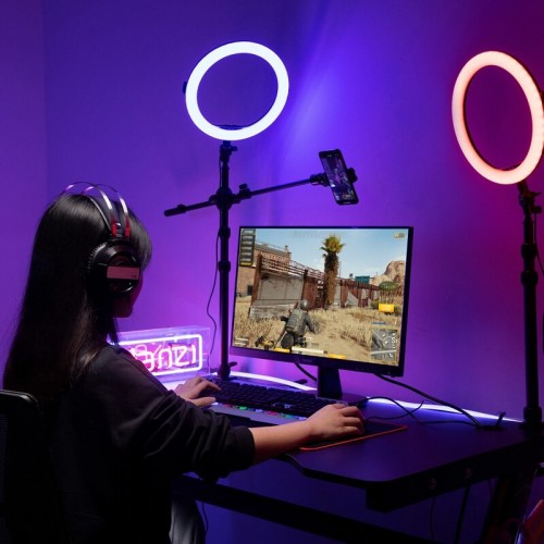 Lamă inelară RGB birou 82cm Ulanzi Vijim K16