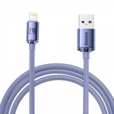 Cablu Lightning pentru iPhone violet 2m Baseus Crystal Shine CAJY000105