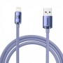 Кабель Lightning для айфон фиолетовый 2м Baseus Crystal Shine CAJY000105