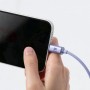 Кабель Lightning для айфон фиолетовый 2м Baseus Crystal Shine CAJY000105