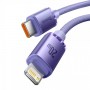 Кабель Type-C Lightning для айфон 20Вт 2м фиолетовый Baseus Crystal Shine CAJY000305