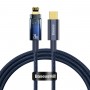 Кабель для айфон с автоотключением Lightning Type-C 20Вт 1м синий Baseus Explorer Series CATS000003