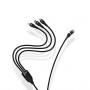 Cablu USB Type-C Micro Lightning 100W 1.2m negru Baseus Flash Series II CASS030101
