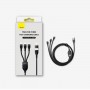 Cablu USB Type-C Micro Lightning 100W 1.2m negru Baseus Flash Series II CASS030101