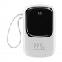 Powerbank 20000 mAh 22.5W USB Type-C alb Baseus Qpow PPQD-I02
