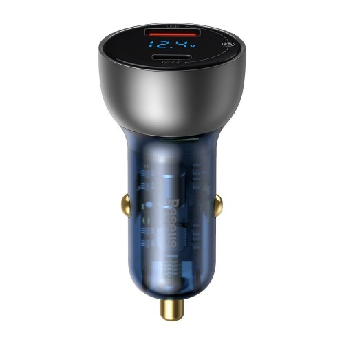 Adaptor în soclu de cărucior 65W cu încărcare rapidă USB Type-C transparent Baseus CCKX-C0A