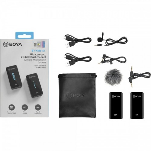 Microfon wireless digital 100m BOYA BY-XM6-S1