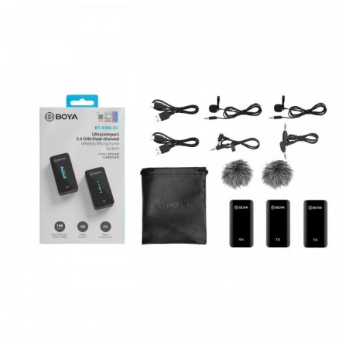Microfon wireless digital dual 100m BOYA BY-XM6-S2