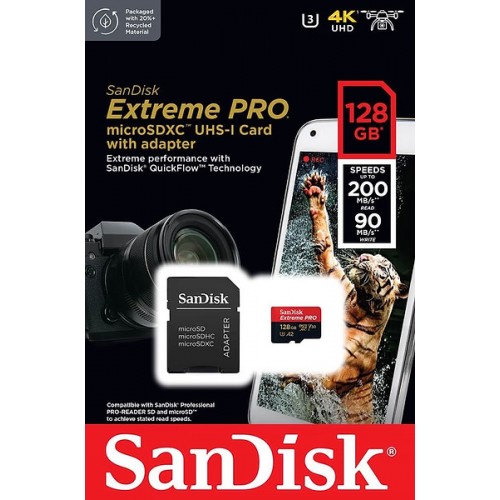 Карта пам'яті 128 ГБ microSDXC UHS-I U3 A2 SanDisk Extreme Pro SDSQXCD-128G-GN6MA
