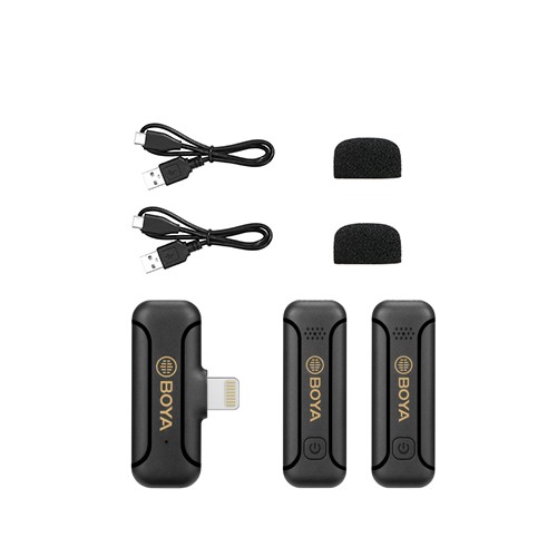 Microfon pentru iPhone dual wireless 50m Lightning BOYA BY-WM3T2-D2